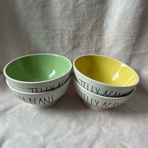 Rae Dunn Jelly Beans Colored Bowls. Set of 4. Approx. 3" Tall & 5.5" in Diameter